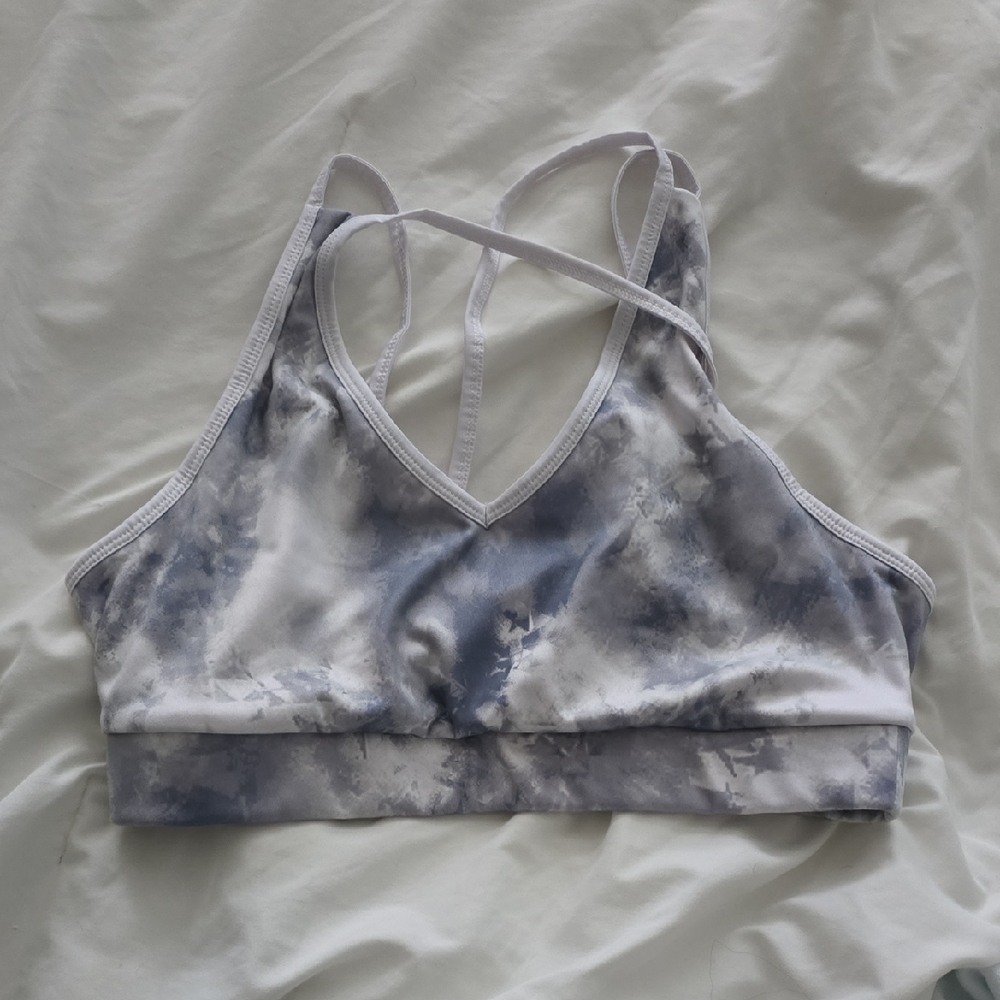 Avia Gray Tie-Dye Sports Bra